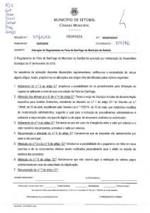 miniatura de Feira de Sant’Iago – Proposta de alteração ao Regulamento