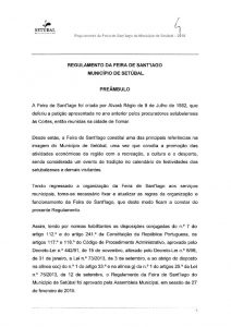 miniatura de Feira de Sant’Iago – Regulamento