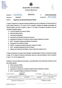 miniatura de Mercados Municipais – Regulamento