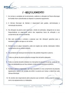 miniatura de Regulamento das piscinas de Azeitão