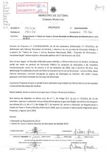 miniatura de Tabela de Taxas e Outras Receitas II – 2016