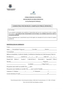 thumbnail of Formulário de Candidatura a Habitação Municipal
