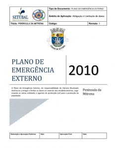 thumbnail of Plano de Emergência Externo da Península da Mitrena
