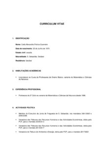 thumbnail of Curriculum Vitae – Vereadora Carla Guerreiro