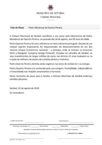 thumbnail of Voto de Pesar – Pedro Queiroz Pereira – PS