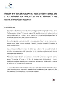 thumbnail of Hasta Púb.ª RUA FRANCISCO JOSÉ MOTA, 54 E 56 – Proced