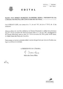 thumbnail of edital 182-18 – alteração das reuniões