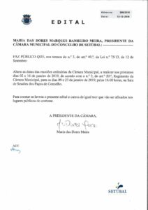 thumbnail of Edital 208-18 – Alteração reuniões