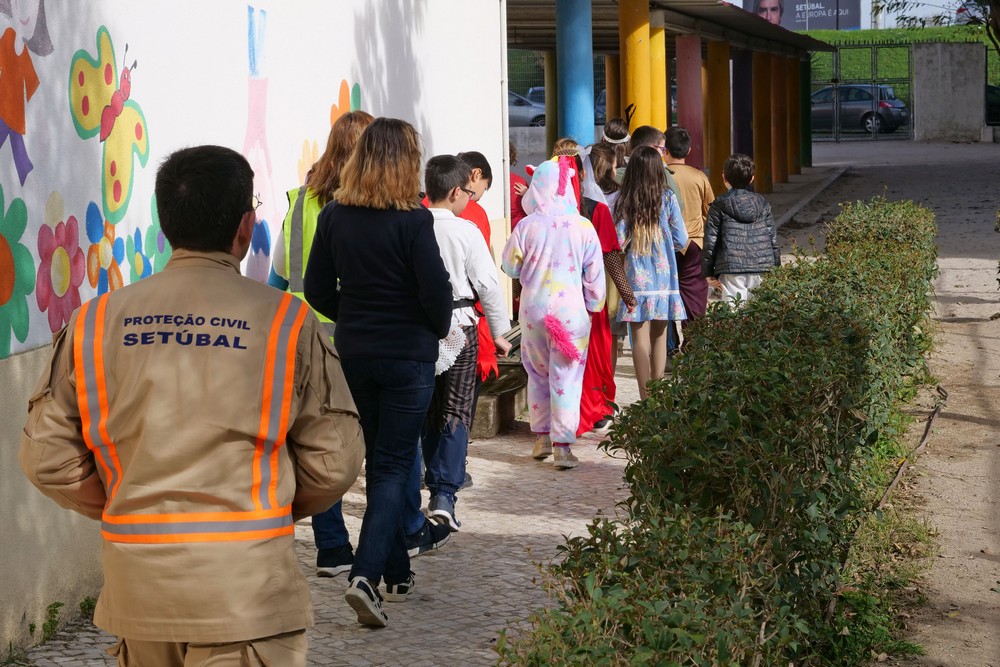 Evacuação da Escola Básica de Santa Maria - Setúbal Resiliência +, Os Dias da Segurança