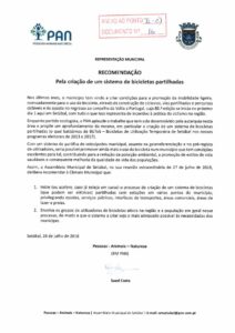 thumbnail of recomendação -pela criação de um sistema de bicicletas partilhadas – pan – anexo 16