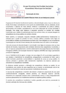 thumbnail of transferência de competências para as autarquias locais – declaração de voto do ps – anexo 12