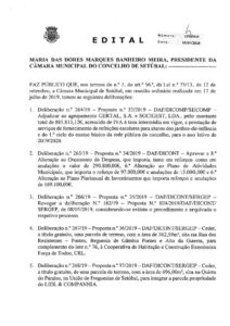 thumbnail of Edital 139-19 – Deliberações (17-07-2019)