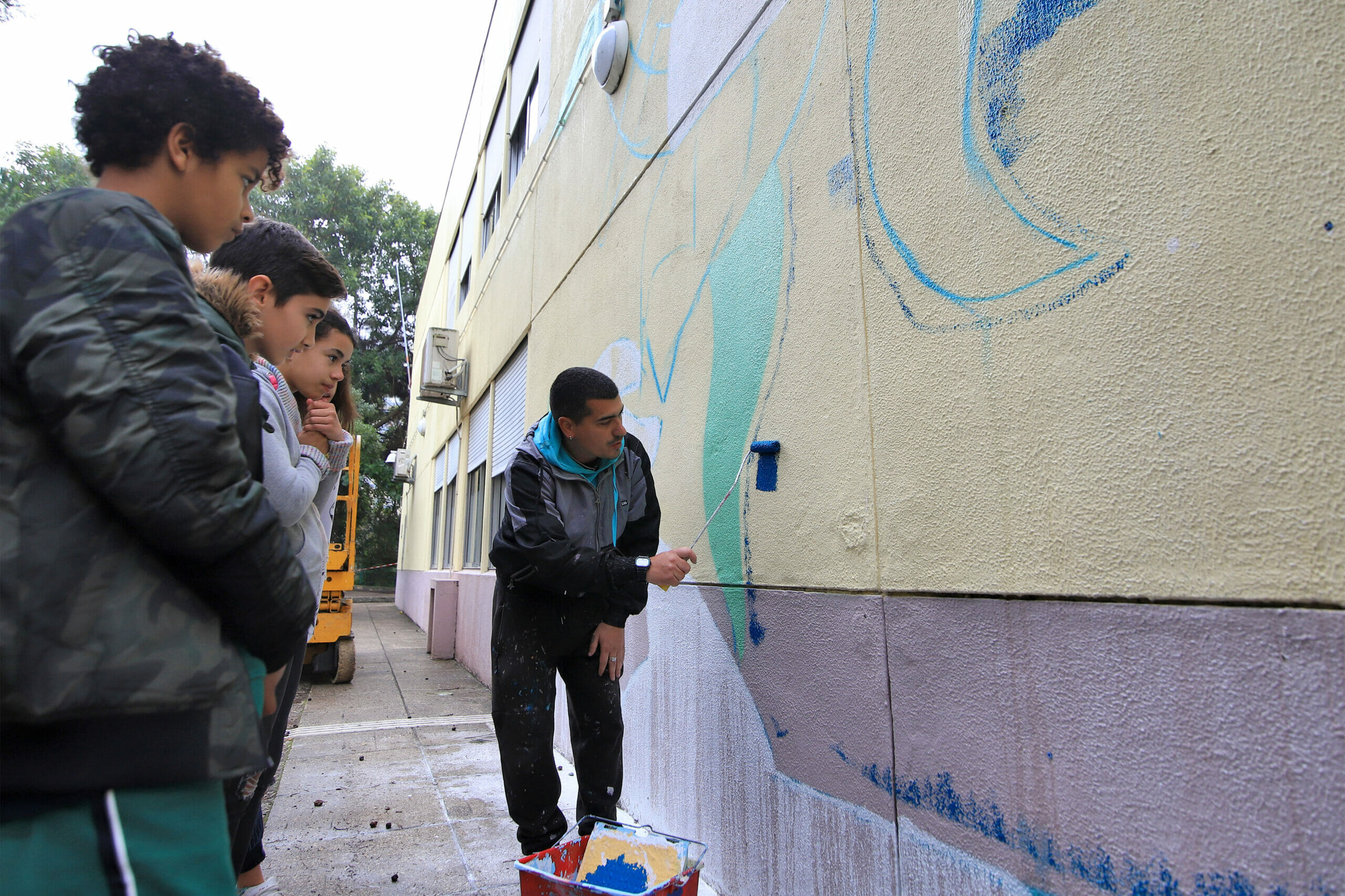 Mês dos Riscos e das Alterações Climáticas - Mural Escola Básica de Aranguez - Smile