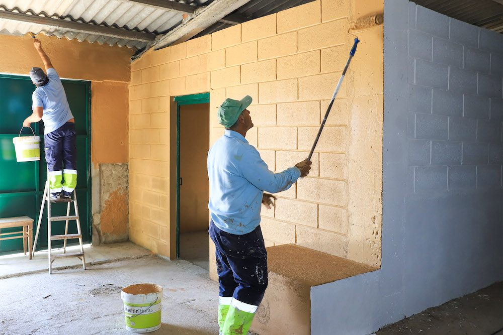 Ação de Voluntariado CROAC - pintura de edifício reabilitado