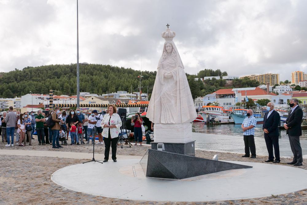 Estátua de Nossa Senhora do Rosário de Troia - inauguração