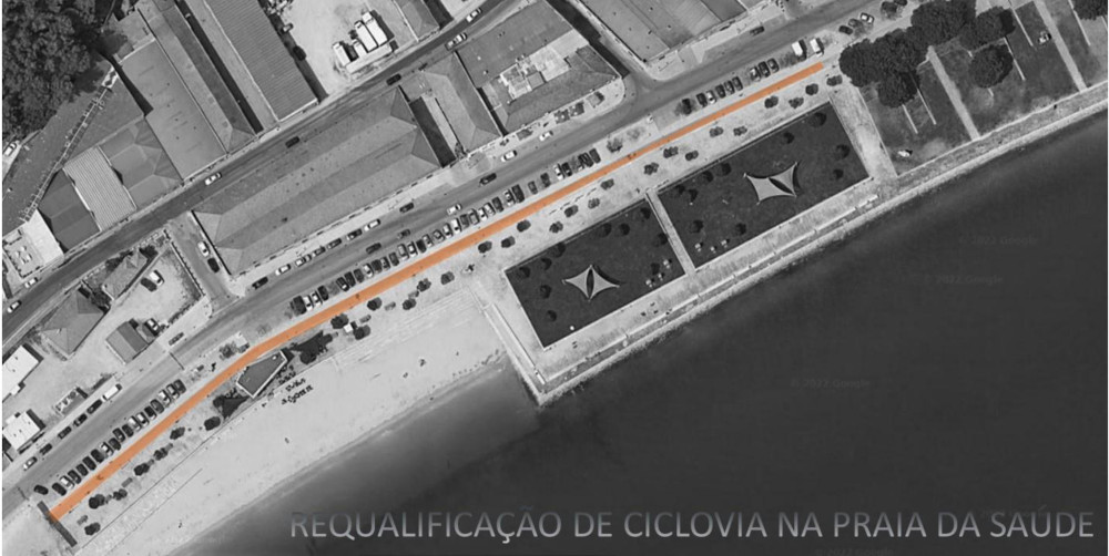 Requalificação da ciclovia da Praia da Saúde. Área de intervenção