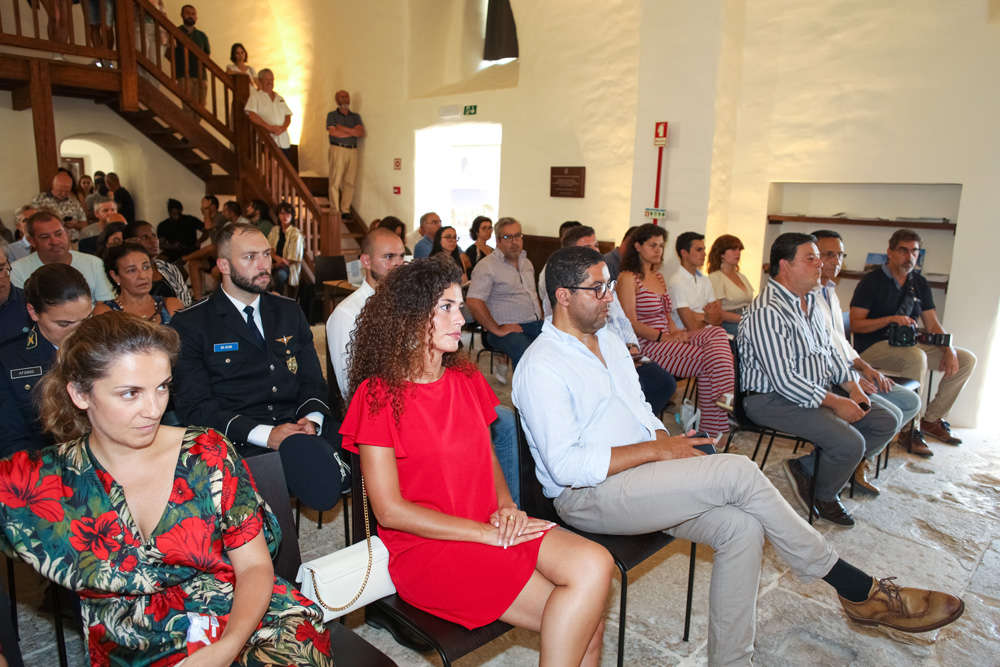 Presidentes das juntas de freguesia de Azeitão, do Sado e de São Sebastião e da União das Freguesias de Setúbal na apresentação da Feira de Sant'Iago 2022.