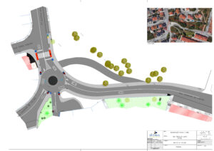 Requalificação pedonal e viária da Rua Ferreira de Castro | Planta proposta
