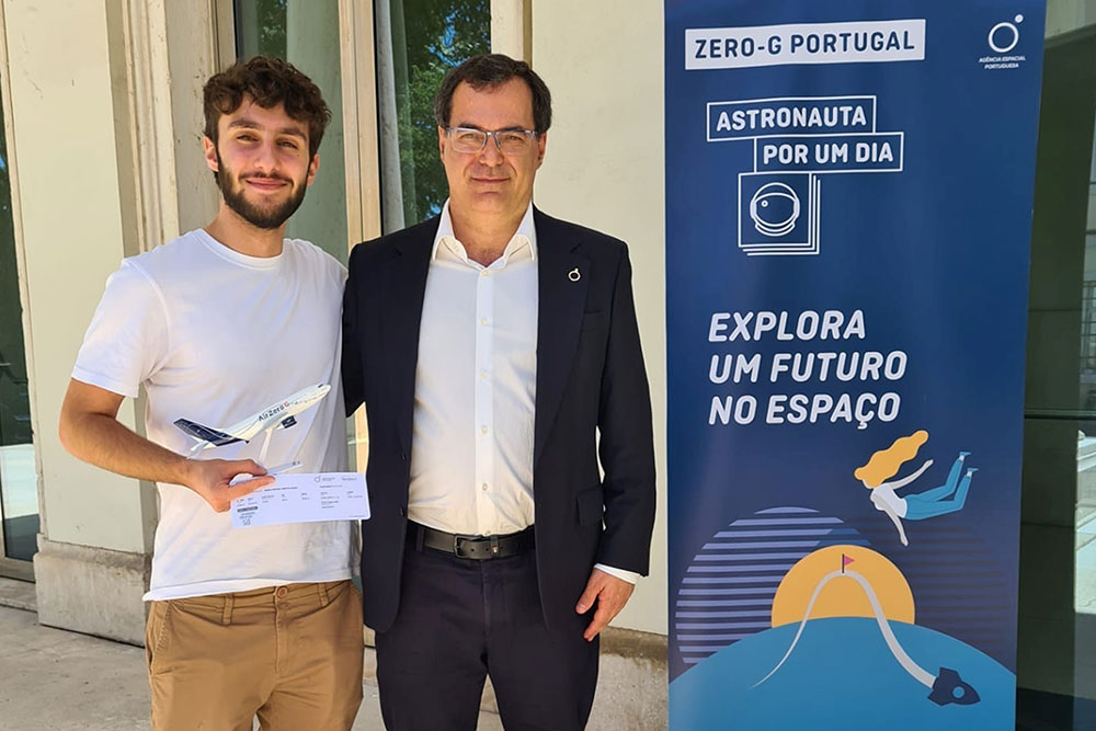 Martim Ribeiro - jovem setubalense finalista do projeto Zero-G Portugal – Astronauta por um Dia