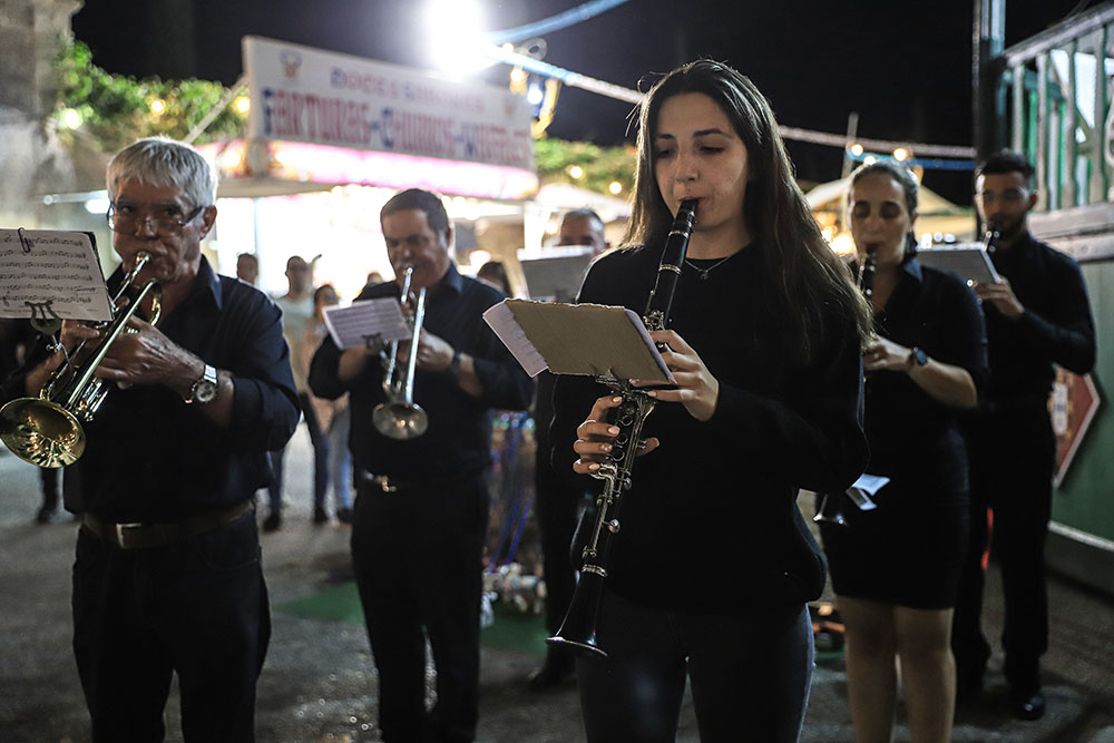 Banda da Sociedade Filarmónica Providência nas Festas de Nossa Senhora da Saúde, em Vila Fresca de Azeitão