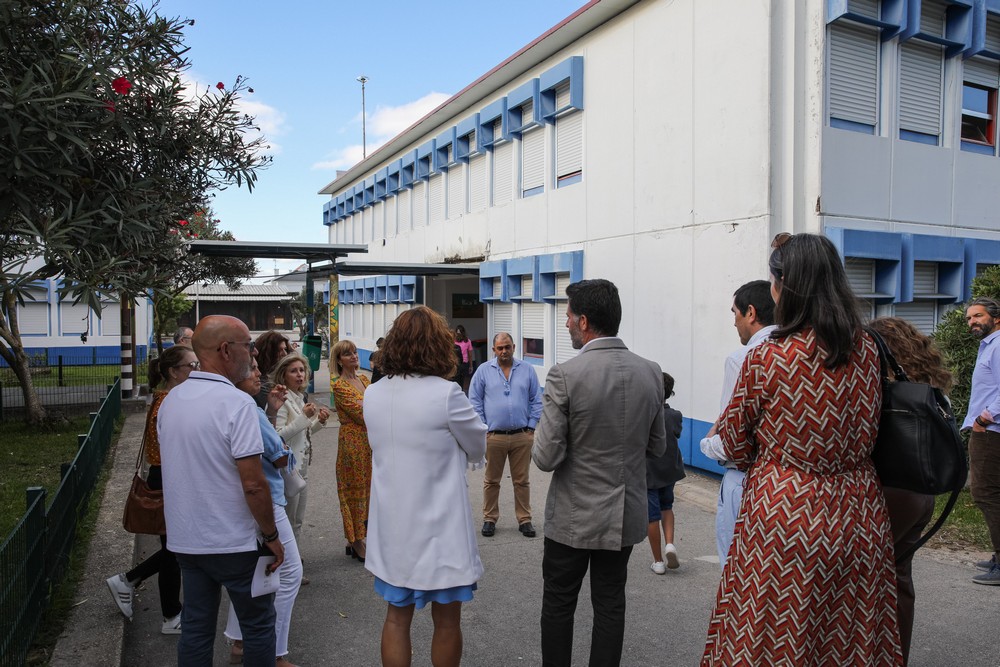Visita à EB 2,3 de Azeitão pela vice-presidente da Câmara Municipal de Setúbal, Carla Guerreiro