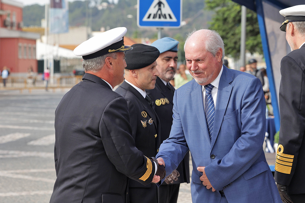 Presidente da Câmara Municipal, André Martins, no Dia da Polícia Marítima 2022.