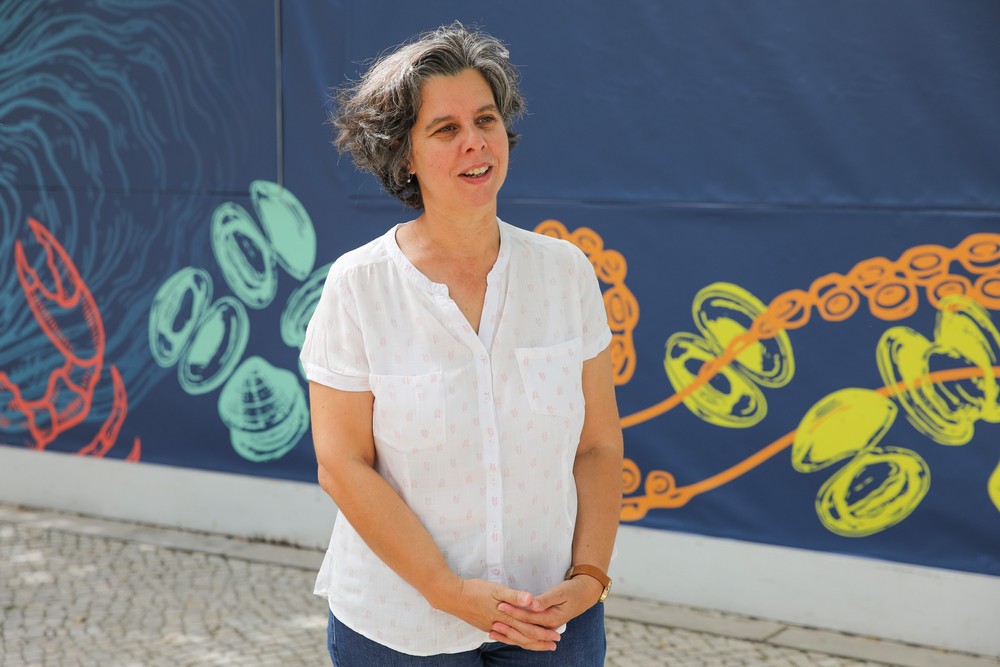 Vice-presidente da Câmara, Carla Guerreiro, na abertura da primeira edição da Festa do Mar, no Largo José Afonso.