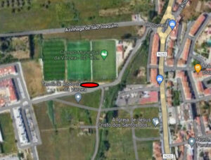 Planta de localização da pavimentação do parque de estacionamento dos Pelezinhos