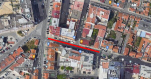 Planta de localização da repavimentação na Rua General Gomes Freire