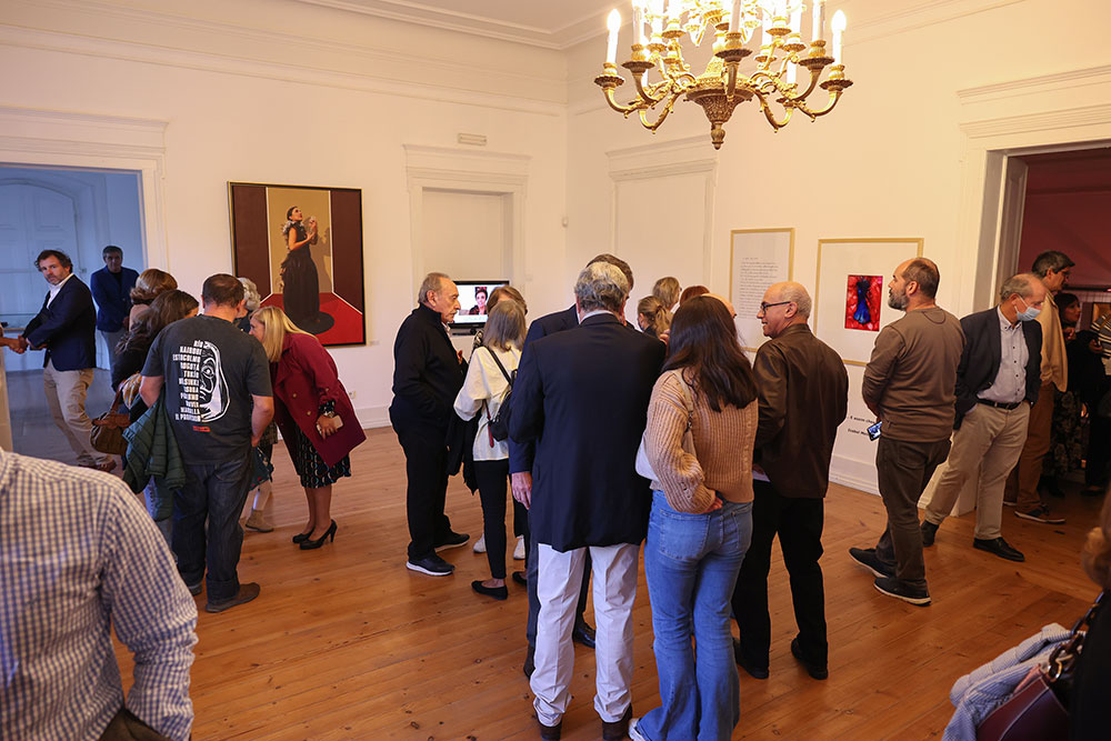 Inauguração da exposição A Arte e o Néctar da Vida, que reúne trabalhos de oito pintores e textos de oito pensadores na Galeria Municipal do Banco de Portugal.