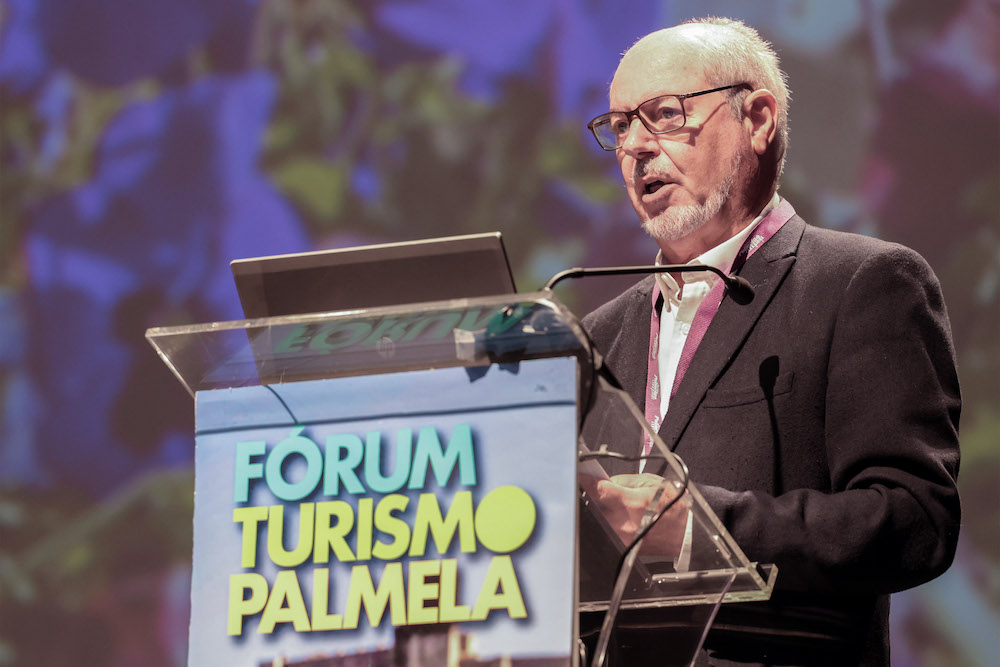 Presidente da Câmara Municipal de Setúbal, André Martins, no Fórum Turismo de Palmela, dedicado à "Retoma Turística".