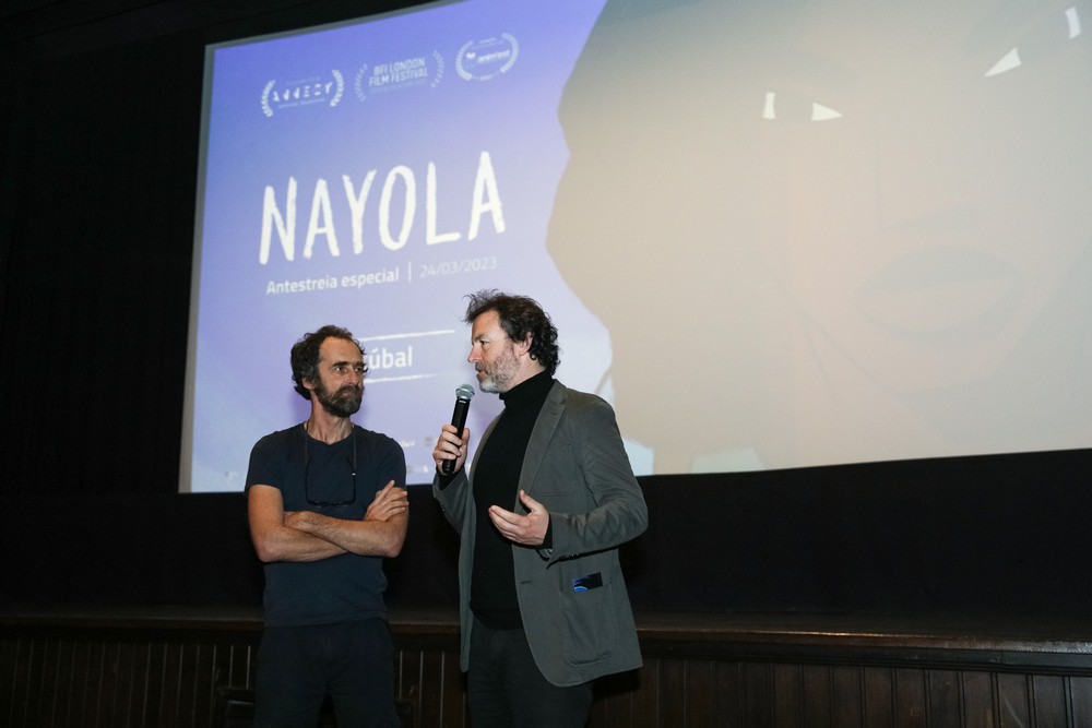 Nayola - antestreia no Cinema Charlot - Auditório Municipal - realizador José Miguel Ribeiro e vereador Pedro Pina