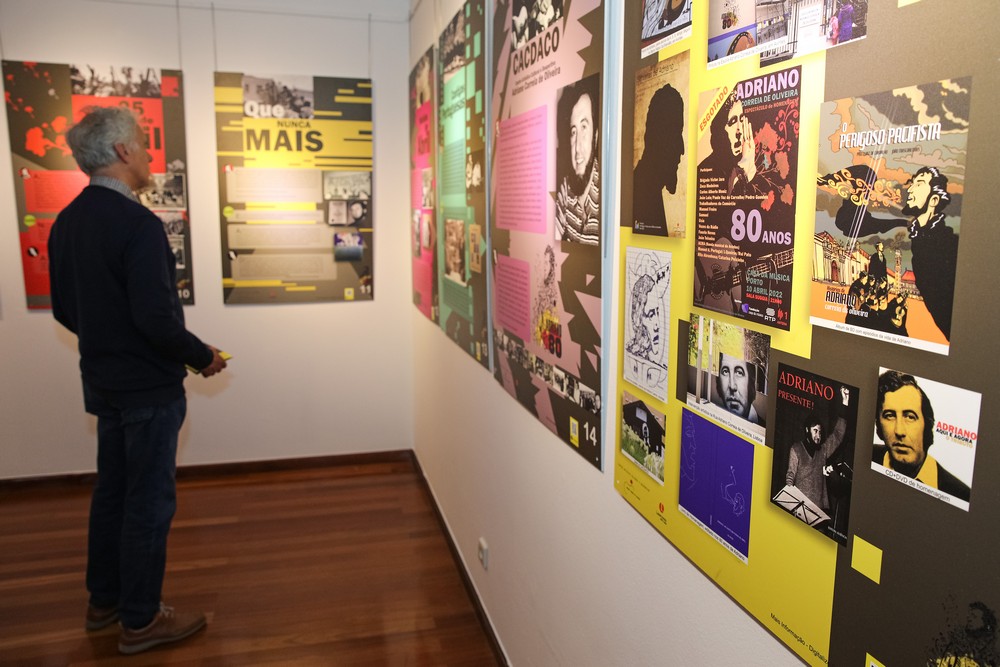 Inauguração da exposição itinerante “Adriano – 80 Anos”, sobre o músico Adriano Correia de Oliveira, no Museu do Trabalho Michel Giacometti.