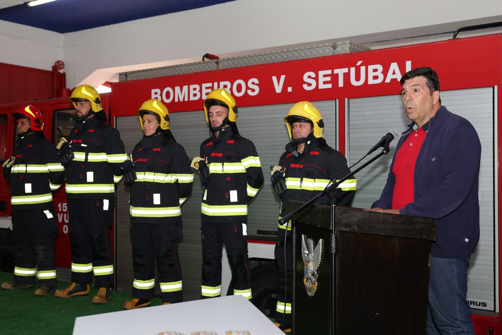 Apresentação da primeira Equipa de Intervenção Permanente dos Bombeiros Voluntários de Setúbal - Presidente da Associação Humanitária de Bombeiros Voluntários de Setúbal, Sérgio Varela