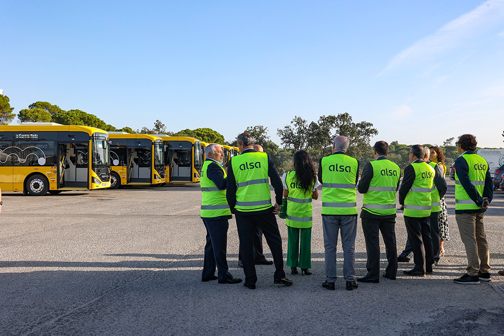 Apresentação do reforço da frota de transportes públicos da Alsa Todi com 44 autocarros elétricos, 30 em Setúbal e 14 na Moita