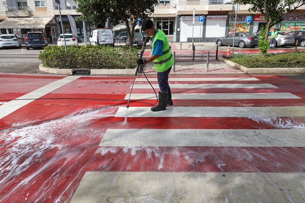 Lavagem de passadeiras em zonas de maior movimento pedonal - Avenida 22 de Dezembro
