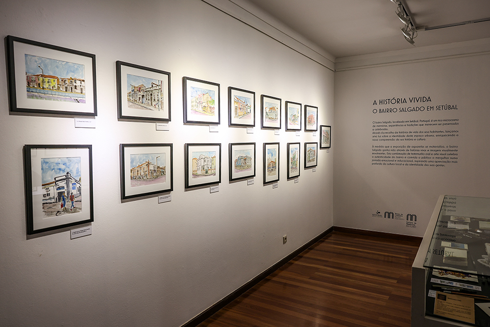 Inauguração da exposição de António Madureira Pais “Bairro Salgado – do bairro ao museu com aguarelas”, no Museu do Trabalho Michel Giacometti