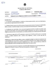 miniatura de 012 – DRH-DIGAT – Processo disciplinar n.º 4-2023 – Novas diligências