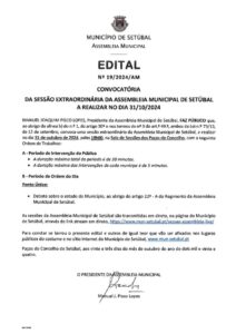 miniatura de Edital 19-2024- AM – Sessão Extraordinária Debates Municipio 31 de outubro