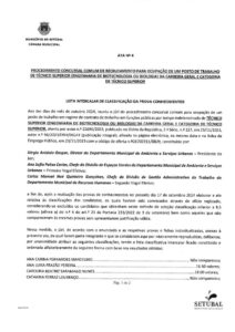 miniatura de ATA n.º 4 – Lista Intercalar classificação da Prova de Conhecimentos