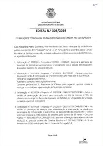 miniatura de Edital nº 303