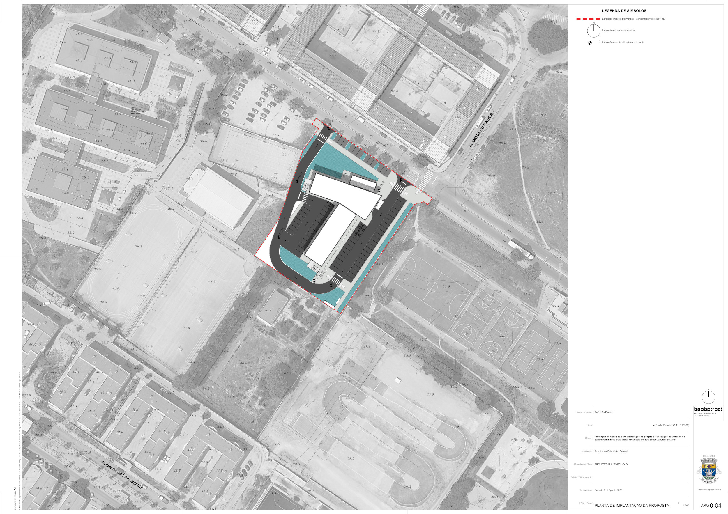 Unidade de Saúde Familiar da Bela Vista | Planta de implantação