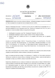 miniatura de 063-DURB-DIMOT 243-2024 – Circuito Comboio Turístico Setúbal_Ratificação_Prorrogação validade do título circulação