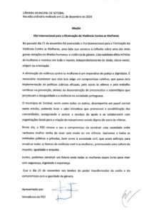 miniatura de Moção – Dia Internacional para a Eliminação da Violência Contra as Mulheres (PSD)