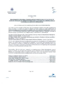 miniatura de Ata n.º 3 – Lista Intercalar de Classificação da Prova de Conhecimentos_PCC de AO_Coveiro