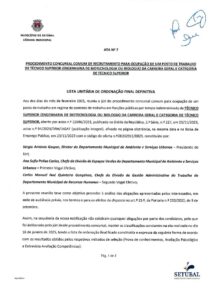 miniatura de Ata n.º 7 – Lista Unitária Ordenação Final 1