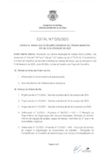 miniatura de Edital 026-2025 – Ordem de Trabalhos – 12-02-2025
