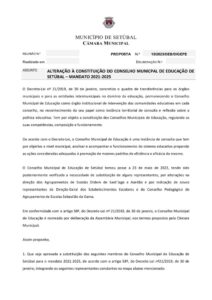 miniatura de 15-DEB-DIGEPE 15-2025-Alteração à constituição do Conselho Municipal de Educação 2021-2025