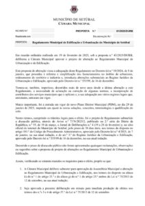 miniatura de 32-DURB 81-2025 – Regulamento Municipal de Edificação e Urbanização do Município de Setúbal