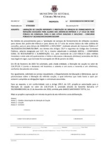 miniatura de 36-DEB-DAF-DICOMP-SECOMP 80-2025-Liberação caução-fornecimento de refeições escolares-CP 36-2020